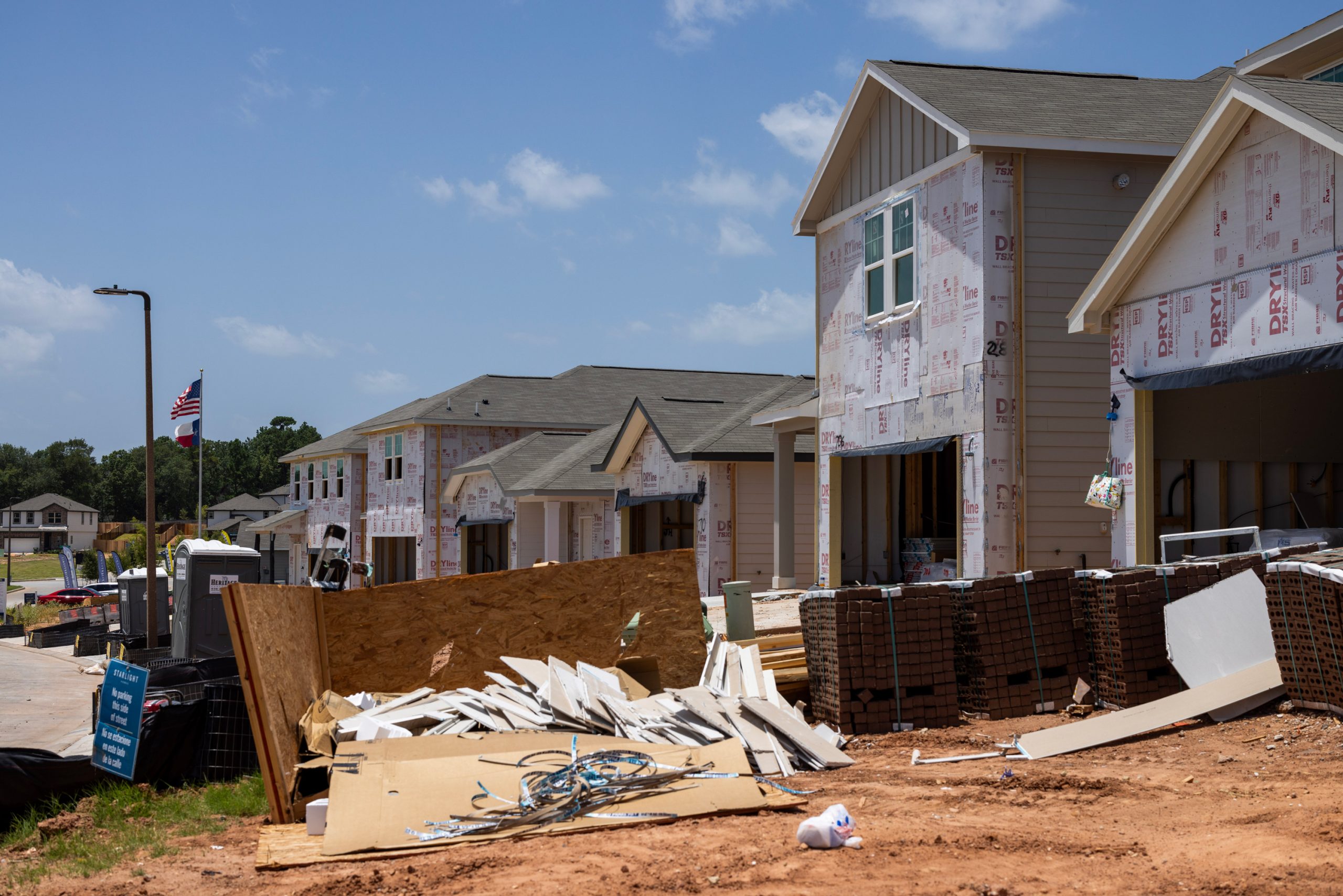New houses under construction at Chapel Run,