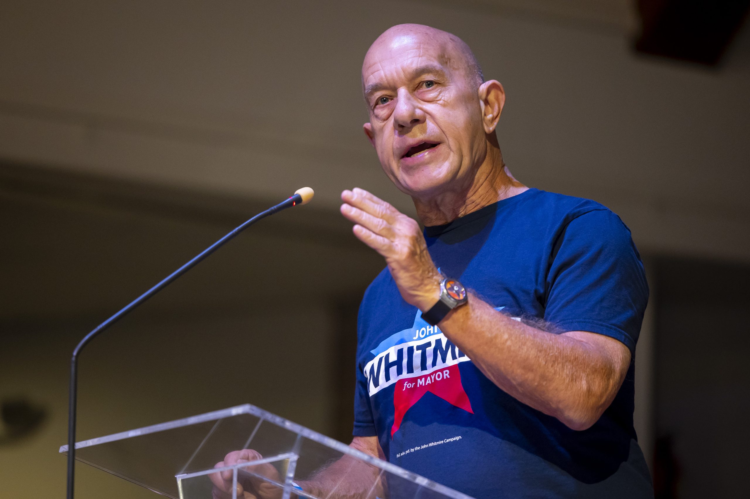 Mayoral candidate and state Sen. John Whitmire, D-Houston, shown here in early September, has used the proceeds of campaign investments to boost the finances of his mayoral run. Two of his opponents have asked the city attorney to investigate, saying it violates city campaign rules.