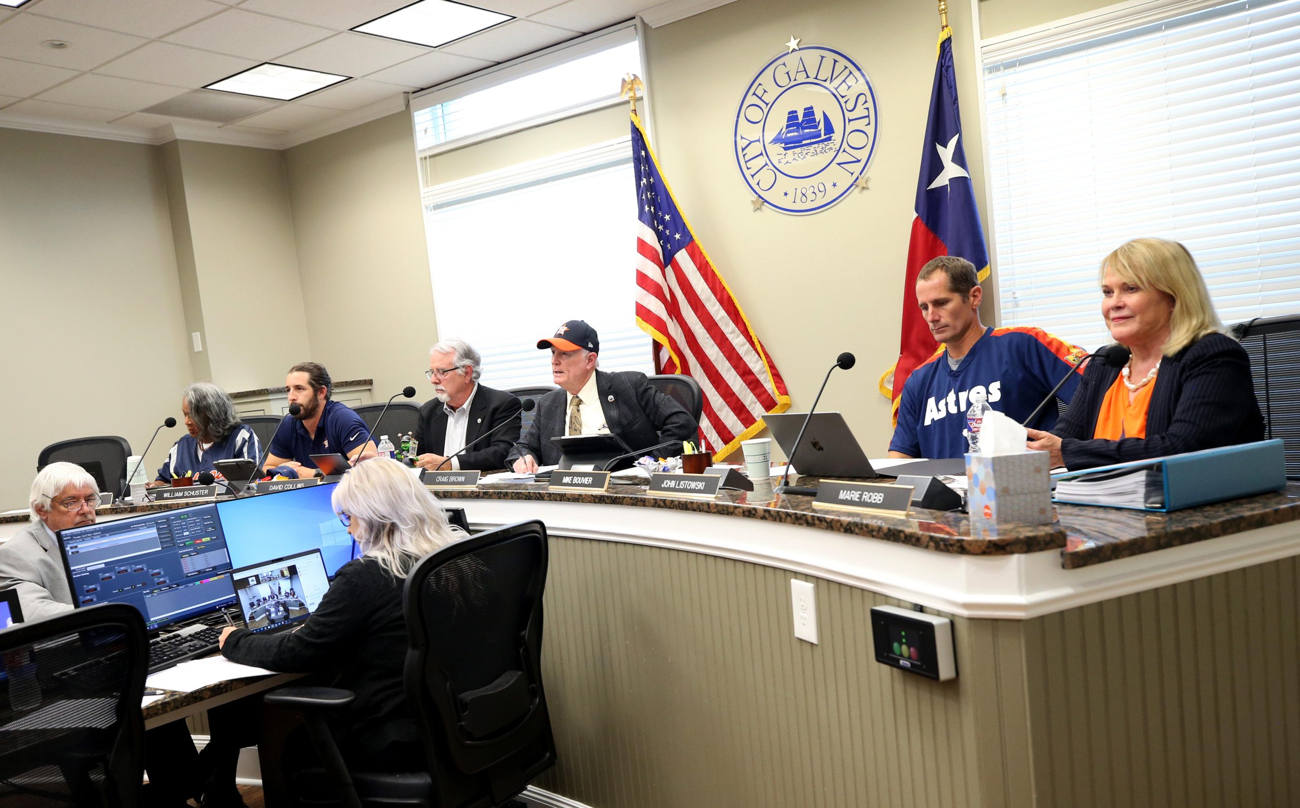 Galveston Mayor Craig Brown and City Council