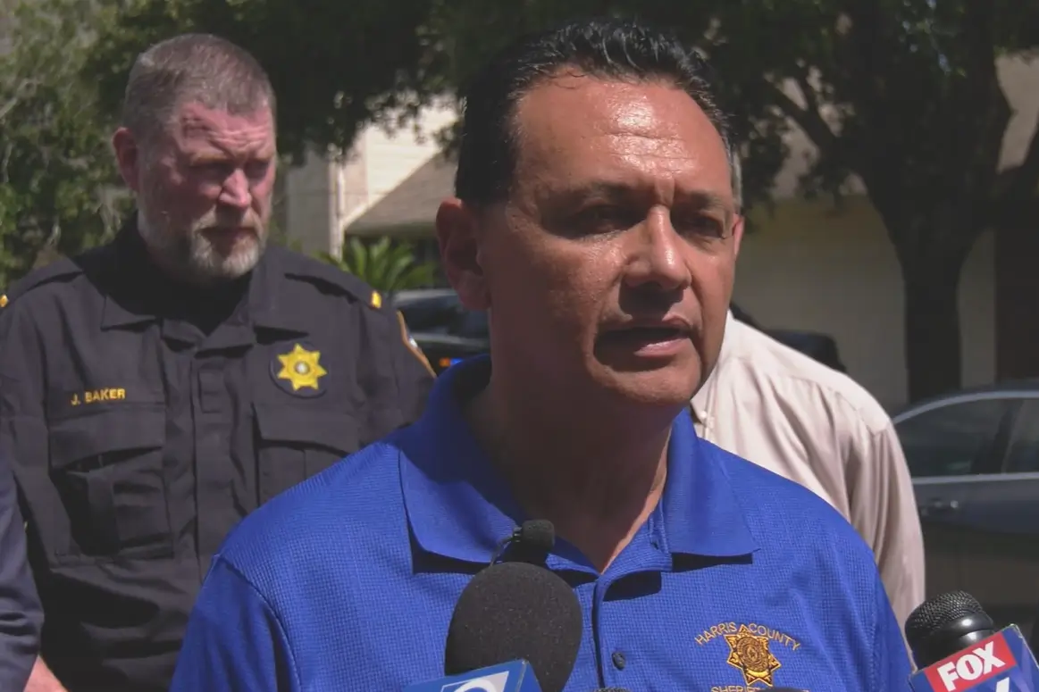 Harris County Sheriff Ed Gonzalez briefs the media after deputies responded to a shooting that killed two women and injured two men.